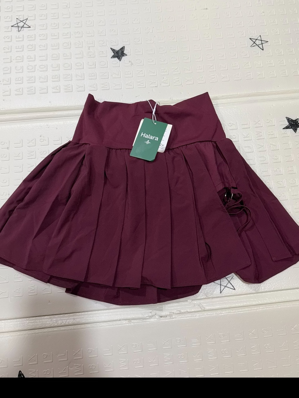 Halara Women's Wine Pleated Skirt